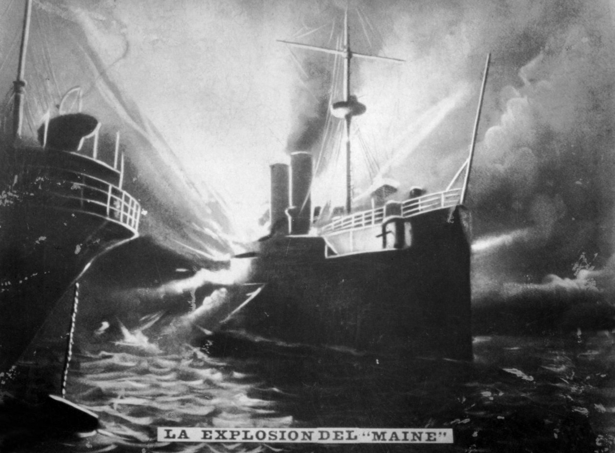 Räjähdys SS Mainessa, 1898, c1910 tekijältä Unbekannt
