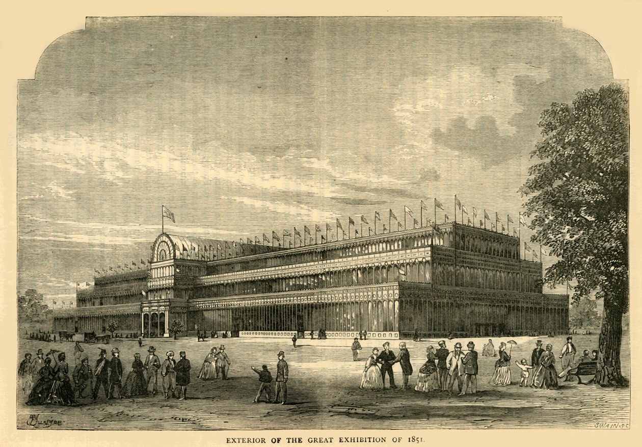 Vuoden 1851 suuren näyttelyn ulkopuoli, c1876. tekijältä Unbekannt