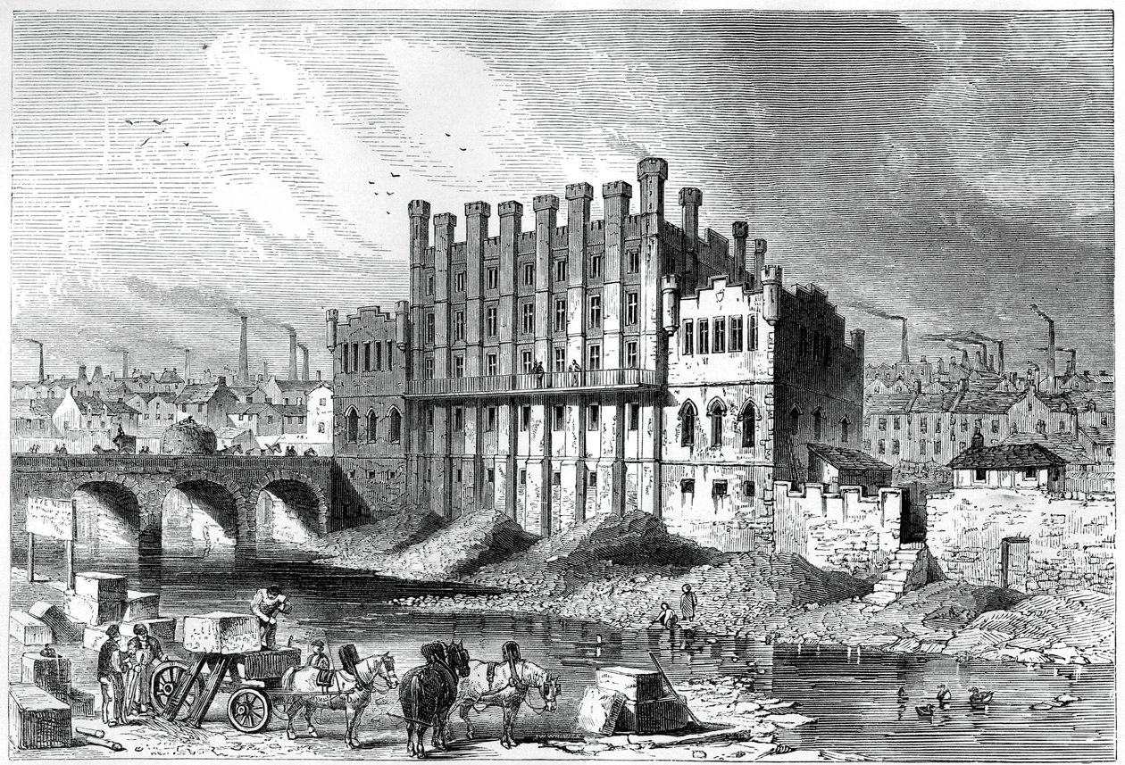 Sheffieldin linnan jauhinmyllyn ulkokuva, 1886 tekijältä Unbekannt