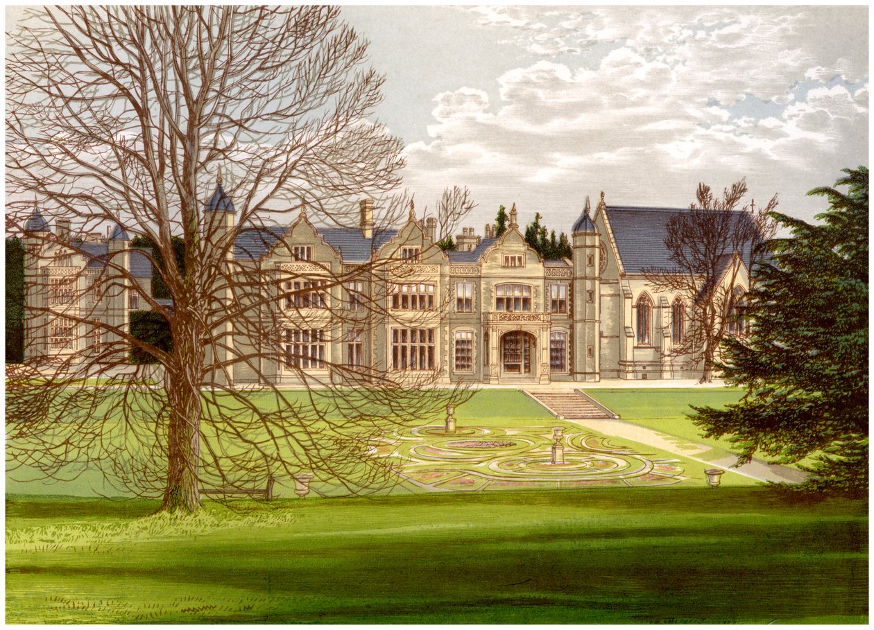 Exton House, Rutland, Earl of Gainsboroughin koti, vuodelta 1880 tekijältä Unbekannt