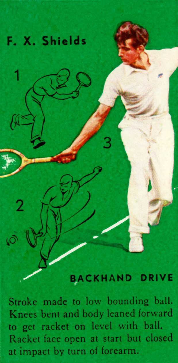 F. X. Shields - Backhand Drive, c1935. tekijältä Unbekannt