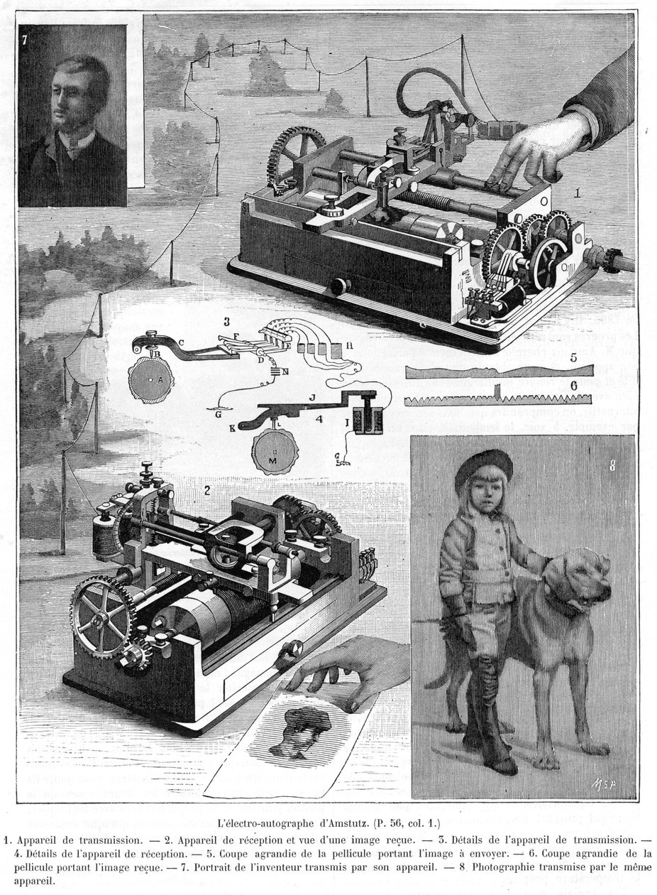 Telekopio tai kopiointi lennätinjärjestelmä, Amstutz of Cleveland, Ohio, USA, 1896 tekijältä Unbekannt