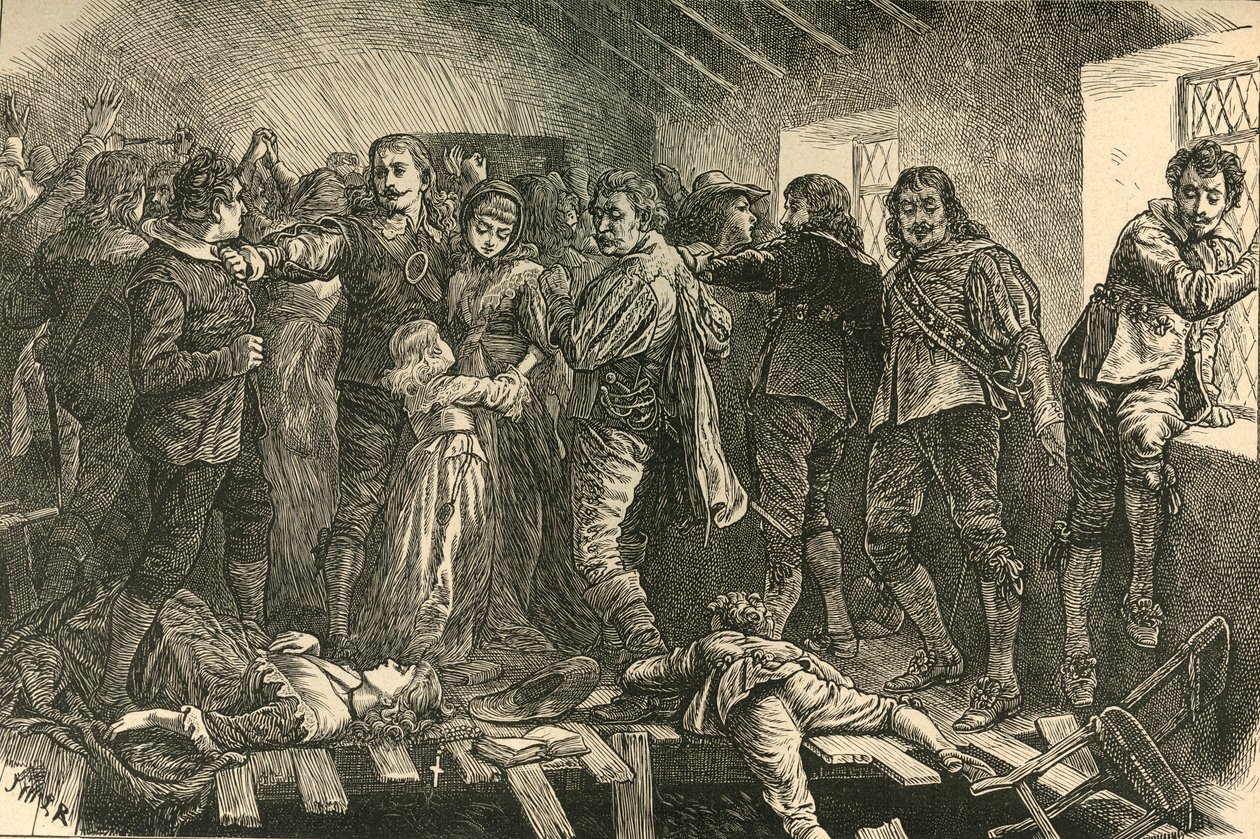 Kaatuminen kappeliin Blackfriarsissa, 1623, 1897. tekijältä Unbekannt