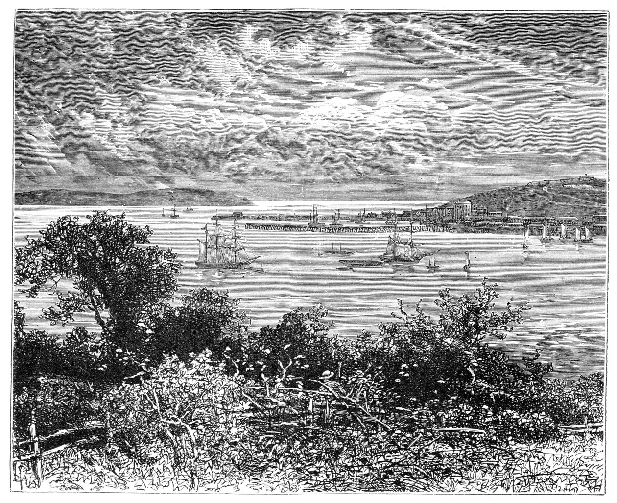 Falmouth Harbour, Cornwall, Englanti, 1900 tekijältä Unbekannt