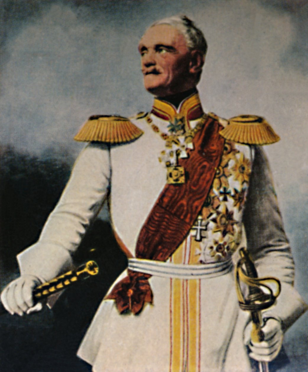 Kenttämarsalkka Wrangel 1784-1877. - Fr. Krügerin maalaus, 1934. tekijältä Unbekannt
