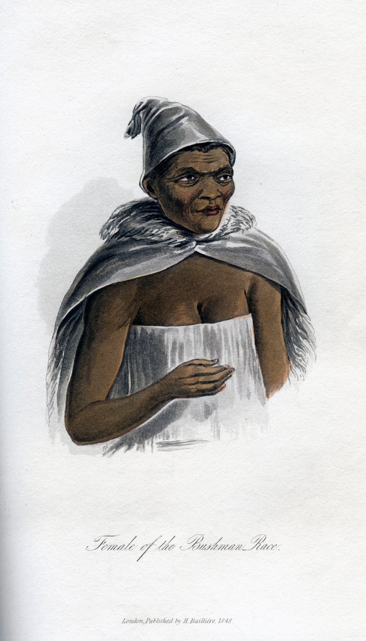 Bushman-rodun nainen, 1848 tekijältä Unbekannt