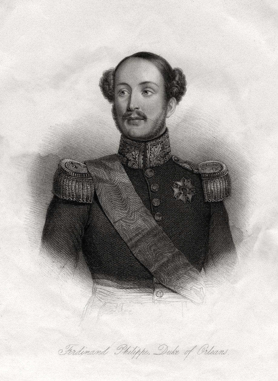 Ferdinand-Philippe 1810-1842, Ranskan prinssi, 1800-luku tekijältä Unbekannt