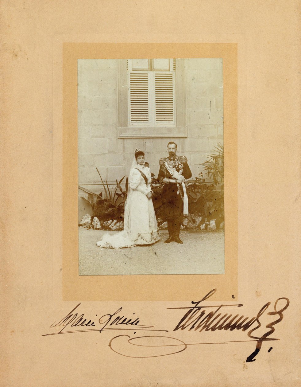 Ferdinand I Bulgarian vaimonsa Bourbon-Parman prinsessa Marie Louise, 1893. tekijältä Unbekannt