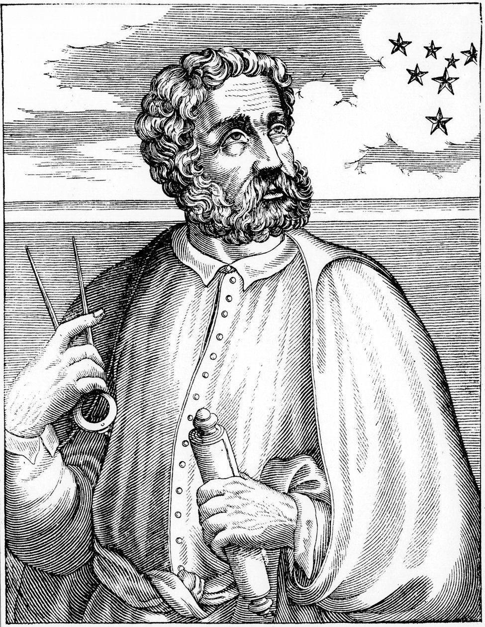 Ferdinand Magellan c1480-c1521, portugalilainen navigaattori tekijältä Unbekannt