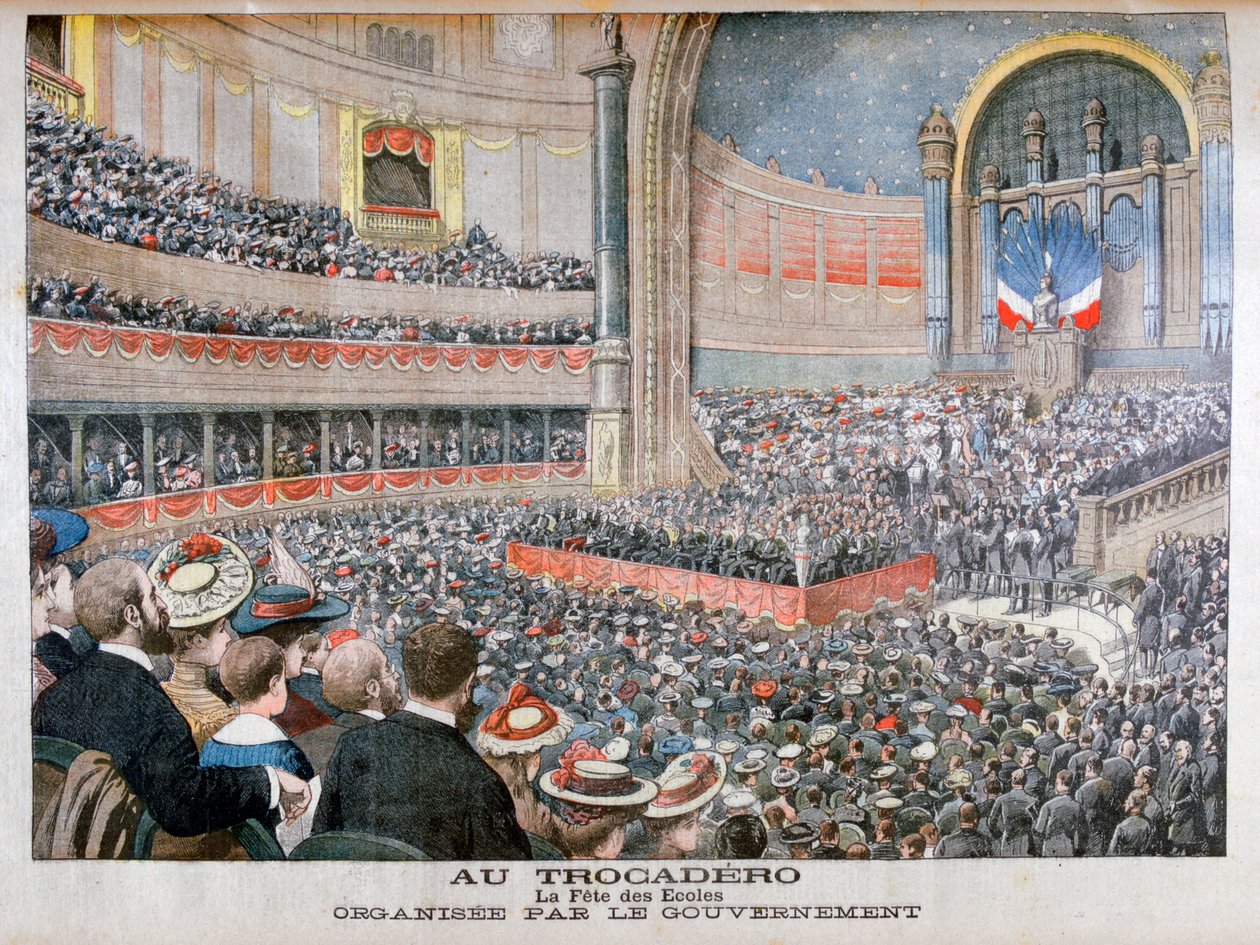 Valtion koulujen festivaali, jonka hallitus järjesti Trocaderossa Pariisissa, 1904 tekijältä Unbekannt