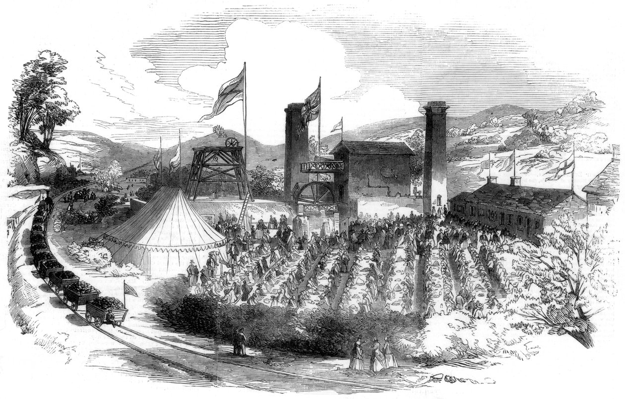 Juhla hiilen voiton kunniaksi Taff Vale -rautatien Rhonddan haaralla, 1851 tekijältä Unbekannt
