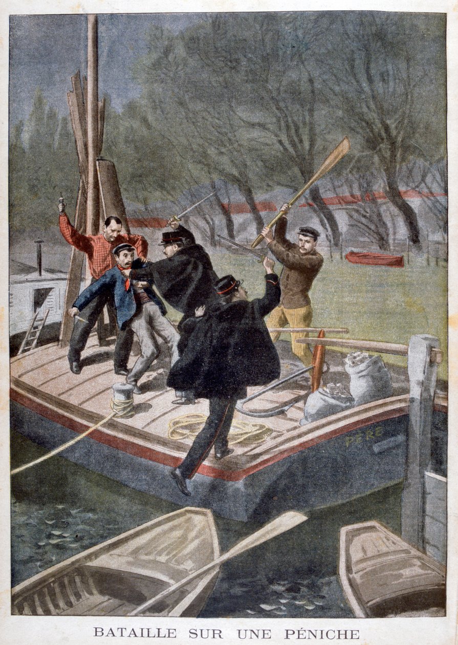 Taistelu proomulla, 1902 tekijältä Unbekannt