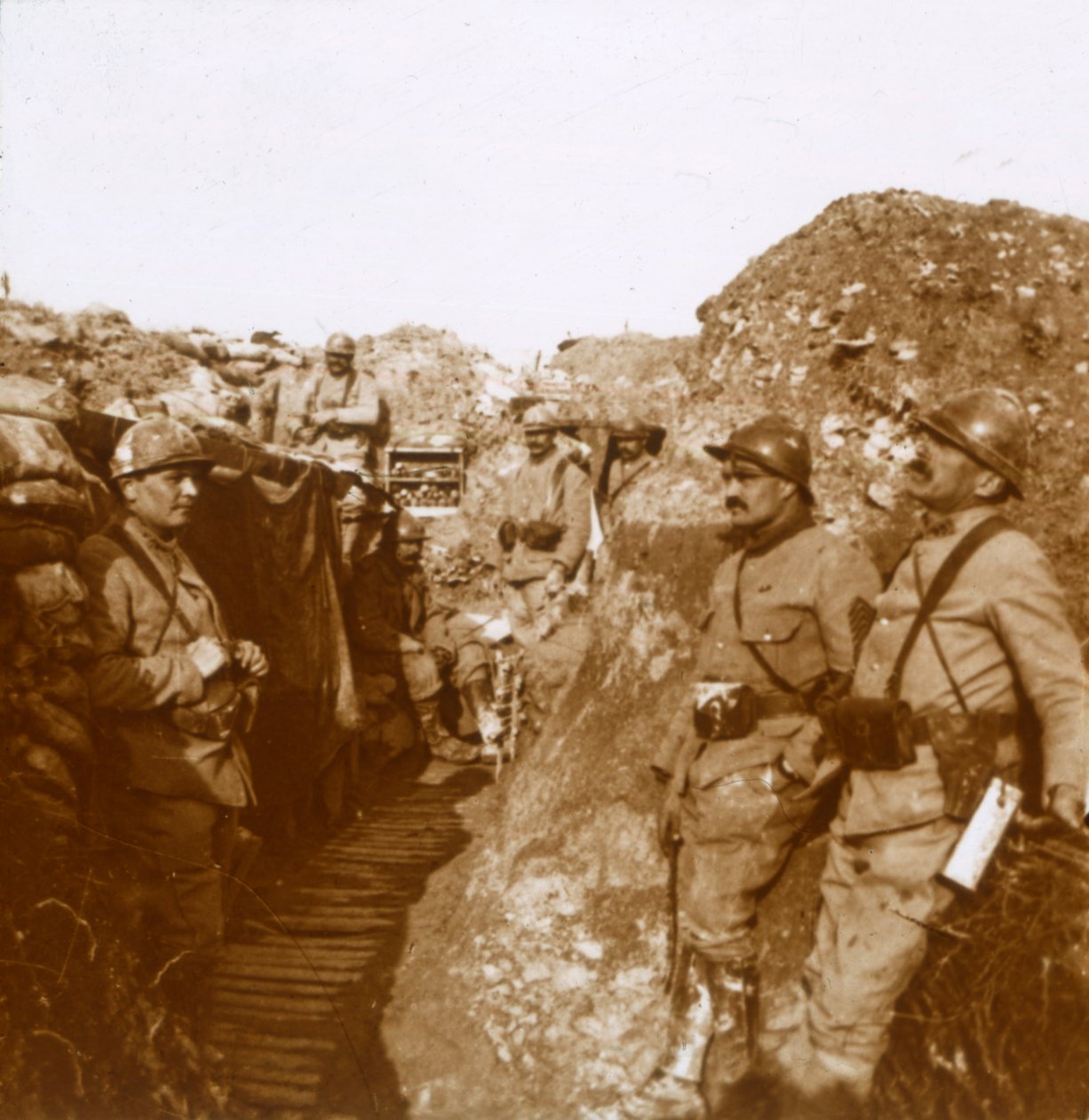 Taisteluyksikkö, Ville-sur-Tourbe, Pohjois-Ranska, c1914-c1918 tekijältä Unbekannt