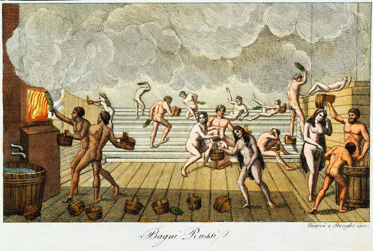 Suomalainen tai venäläinen kylpylä, 1800-luku tekijältä Unbekannt