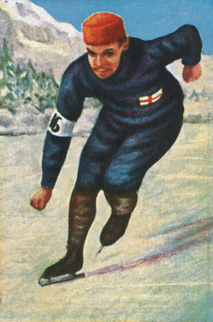 Suomalainen pikaluistelija Clas Thunberg, 1928. tekijältä Unbekannt