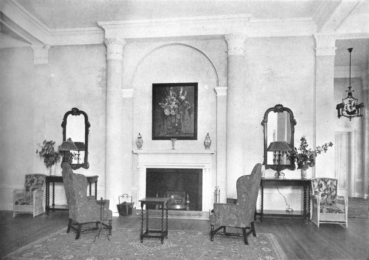 Takka loungen päässä, Hotel Royal Bermudiana, Hamilton, Bermuda, 1924 tekijältä Unbekannt