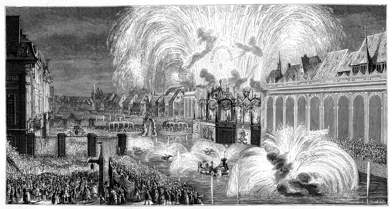 Ilotulitus, Strasbourg, 1744, 1885 tekijältä Unbekannt
