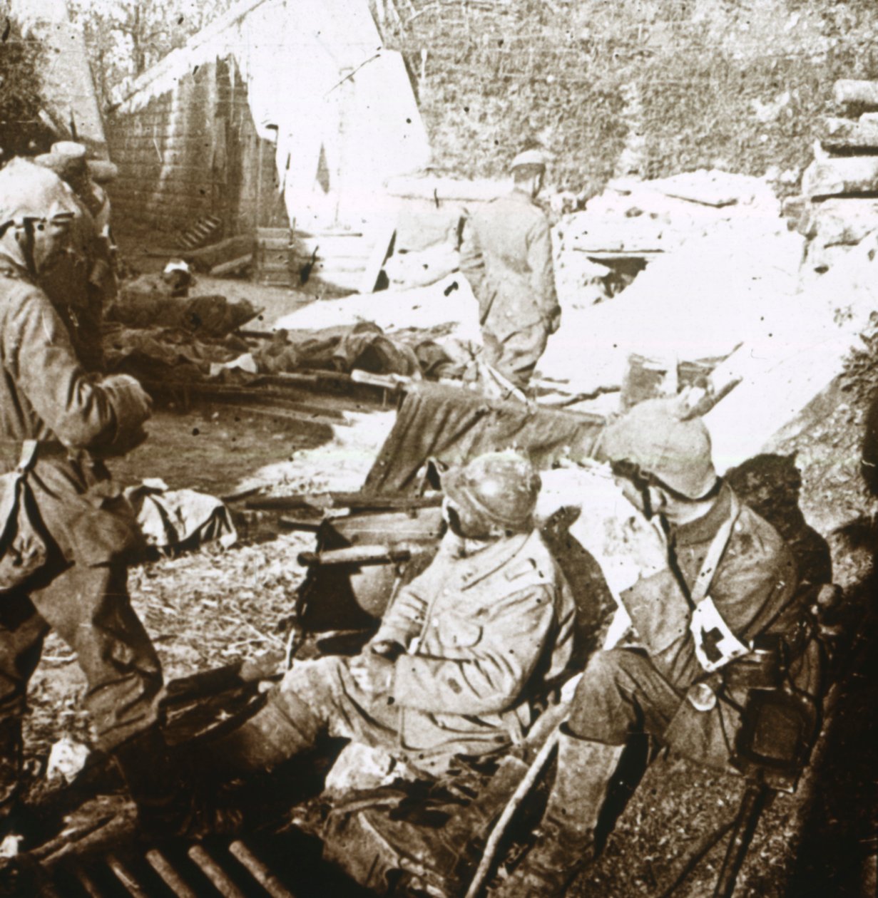 Ensiapuasema, Verdun, Pohjois-Ranska, c1914-c1918 tekijältä Unbekannt