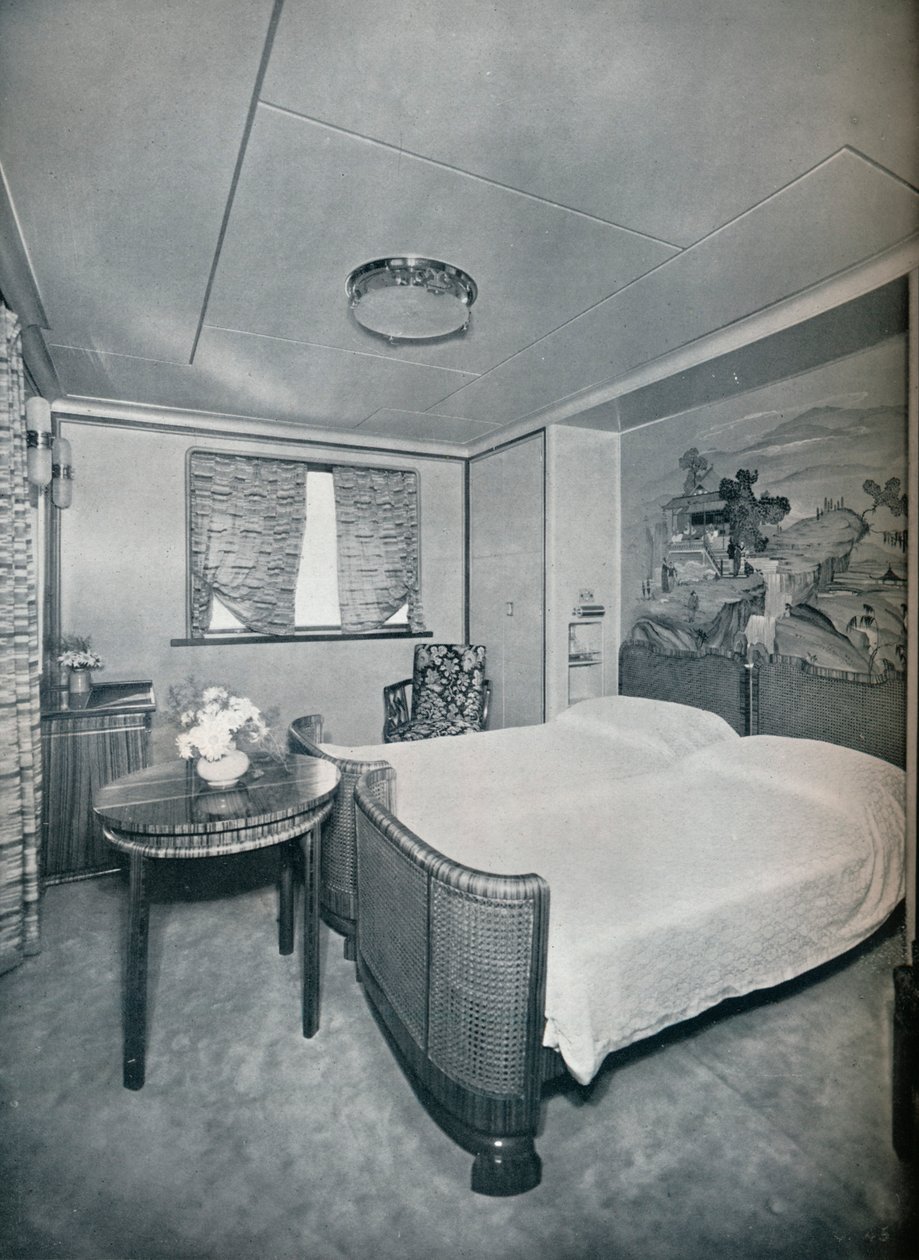 Ensimmäisen luokan Cabin de Luxe Victoria-aluksella, 1931 tekijältä Unbekannt