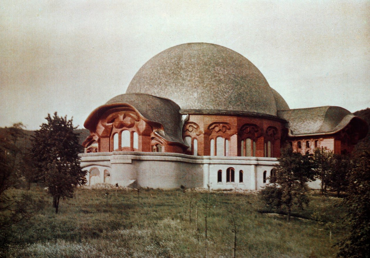 Ensimmäinen Goetheanum, edestä etelään, Dornach, Sveitsi, 1922 tekijältä Unbekannt