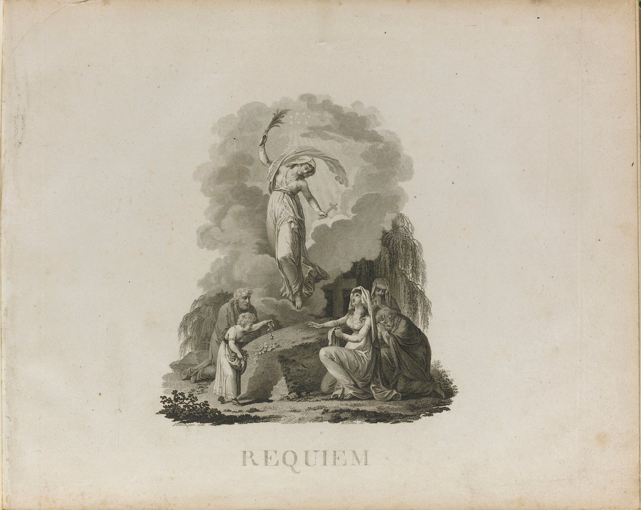 Wolfgang Amadeus Mozartin Requiem d-molli, K. 626, ensimmäinen painos, n. 1800. tekijältä Unbekannt