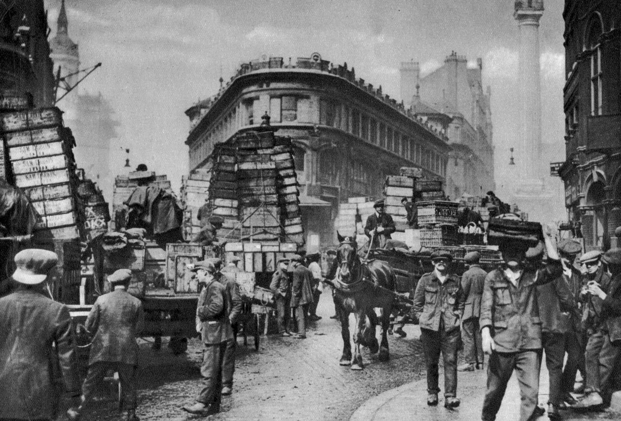 Kalan kantajat Billingsgatessa, Lontoossa, 1926-1927 tekijältä Unbekannt