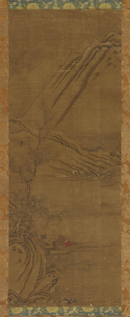 Kalastus yksin Winter Riverillä, Qing-dynastia, 1700-luku. tekijältä Unbekannt