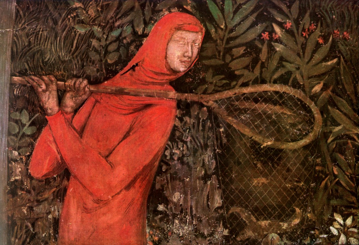 Kalastus, freskon fragmentti, 1300-luku 1909 tekijältä Unbekannt