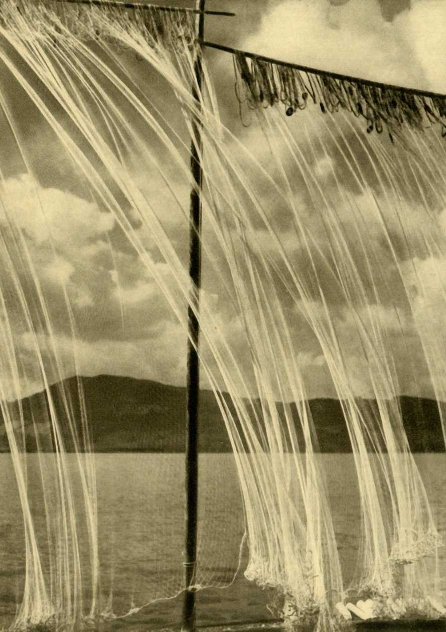 Kalastusverkot, Attersee, Ylä-Itävalta, c1935. tekijältä Unbekannt