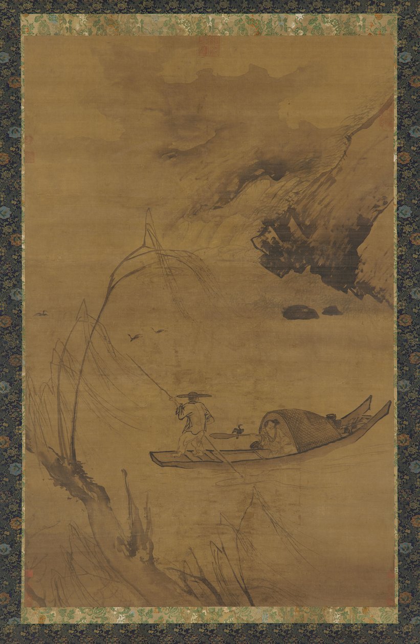 Kalastus merimetsojen kanssa, Ming-dynastia, 1500-luku. tekijältä Unbekannt