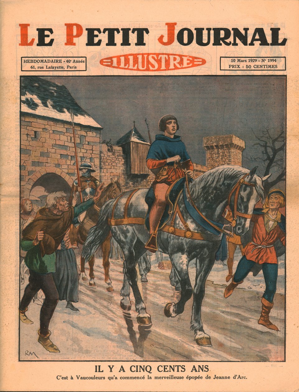 Viisisataa vuotta sitten, 1929. tekijältä Unbekannt