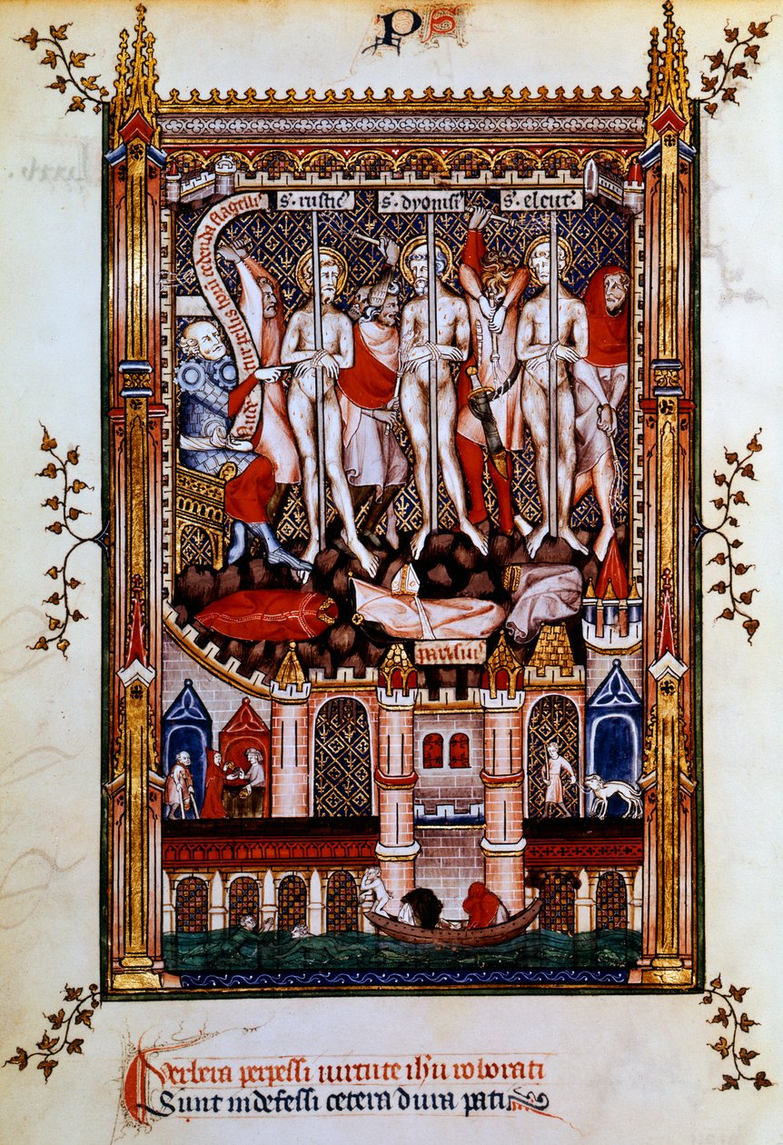 St Denisin, St Rusticin ja St Eleutheriuksen liputus, 1317 tekijältä Unbekannt