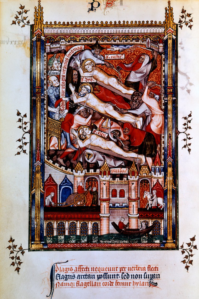 St Denisin, St Rusticin ja St Eleutheriuksen liputus, 1317 tekijältä Unbekannt