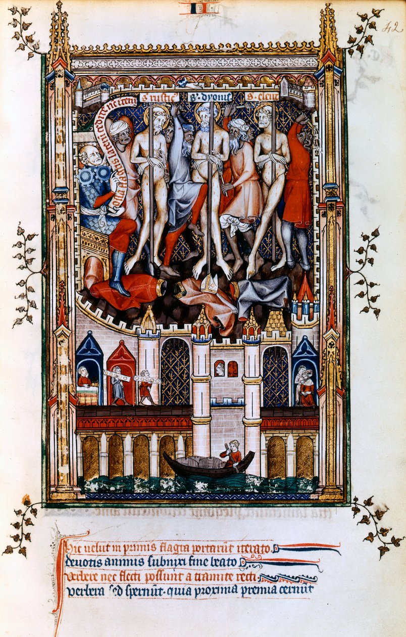 St Denisin, St Rusticuksen ja St Eleutheriuksen liputus, 1317 tekijältä Unbekannt