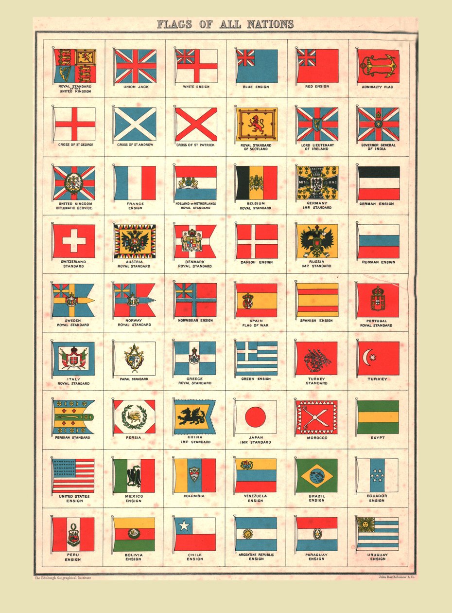 Kaikkien kansakuntien liput, 1902. tekijältä Unbekannt