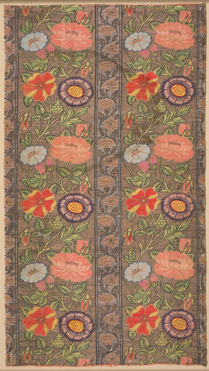 Kukkaraidallinen silkki kultaisella pohjalla, 1600-1650. tekijältä Unbekannt