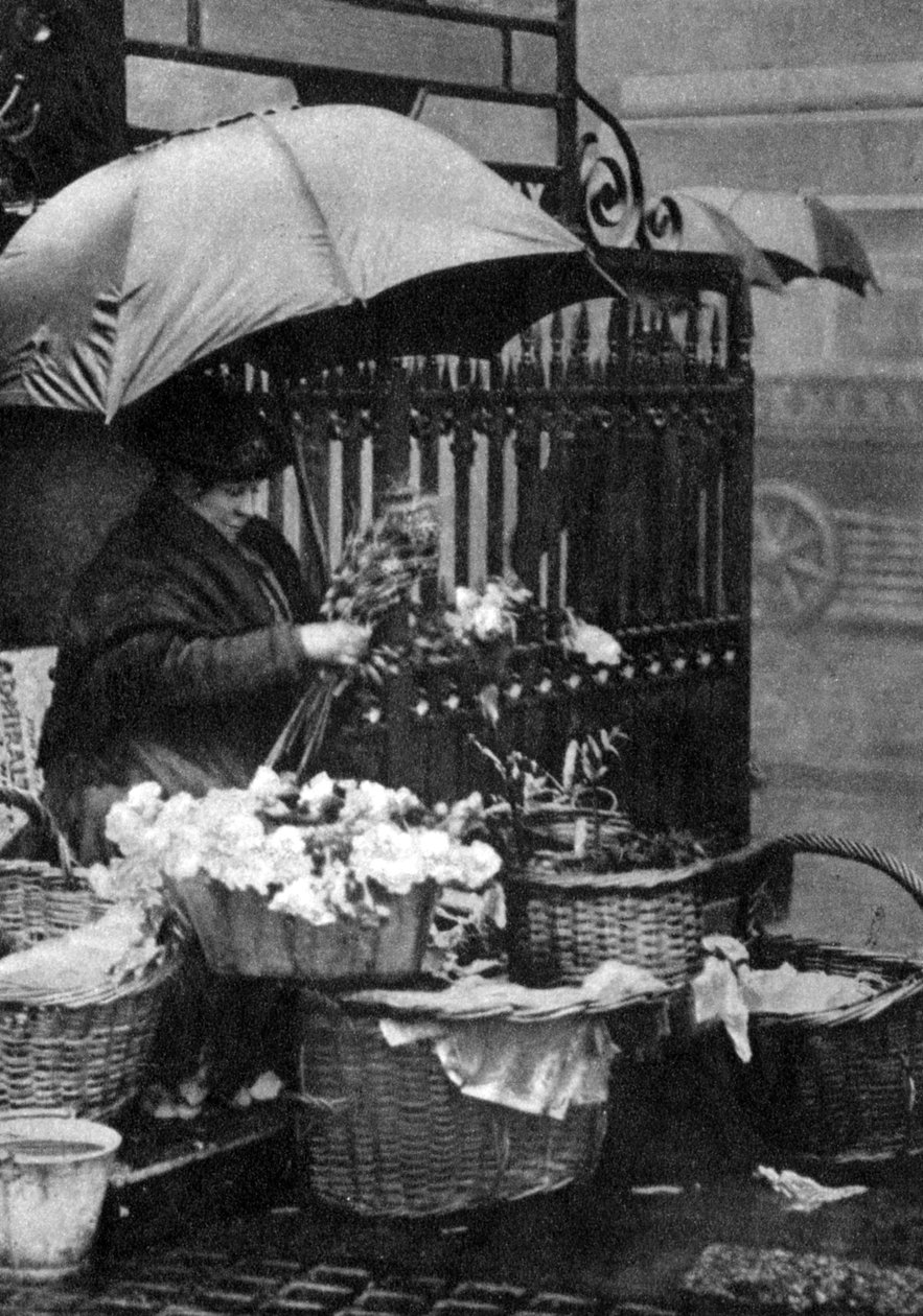 Kukkamyyjä, Piccadilly Circus, Lontoo, 1926-1927 tekijältä Unbekannt