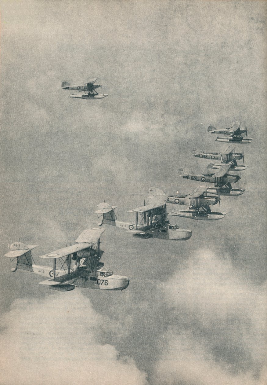 Lentävät veneet ja vesilentokoneita kuninkaallisen laivaston lentotukialuksilta, c1936 c1937 tekijältä Unbekannt