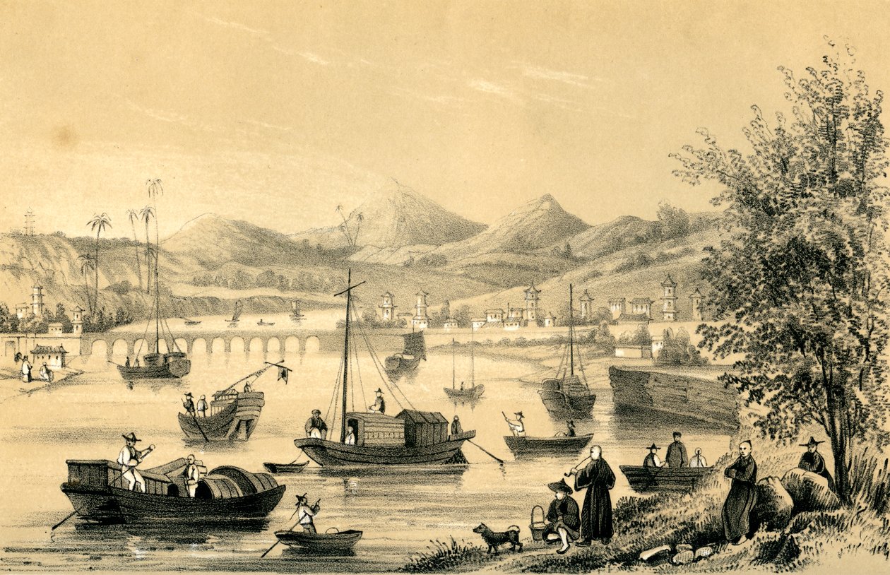 Foo Choo Foo, yksi viidestä satamasta, jotka avattiin myöhään brittiläiselle kaupalle vuonna 1847 tekijältä Unbekannt