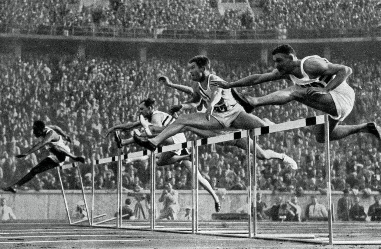 Forrest Towns, amerikkalainen 110 metrin aitajuoksun olympiavoittaja, 1936 tekijältä Unbekannt