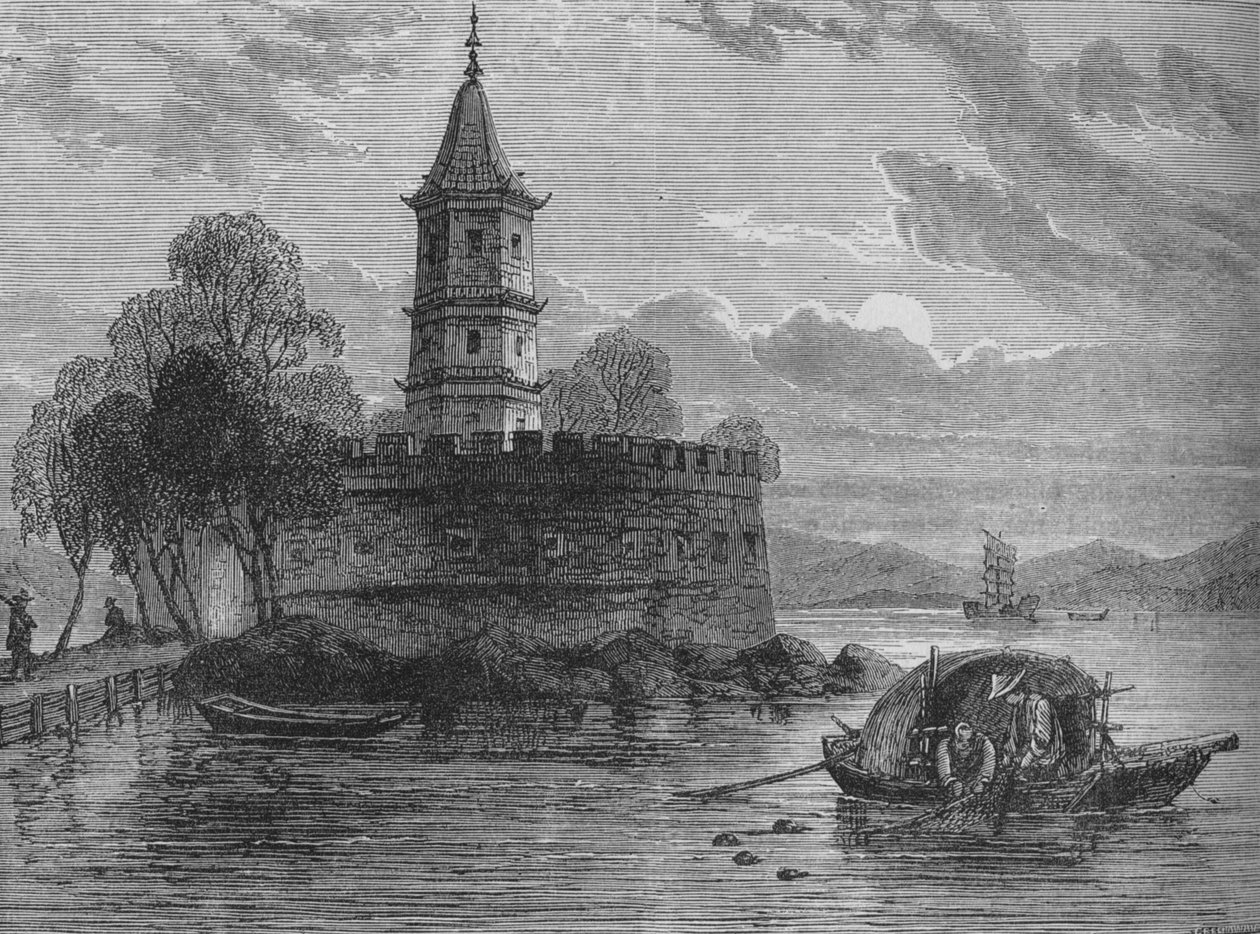 Linnoitus Peiho-joella, 1880 tekijältä Unbekannt