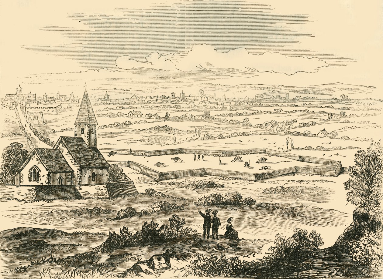 Vanhan St. Pancrasin linnoitukset, c1876. tekijältä Unbekannt