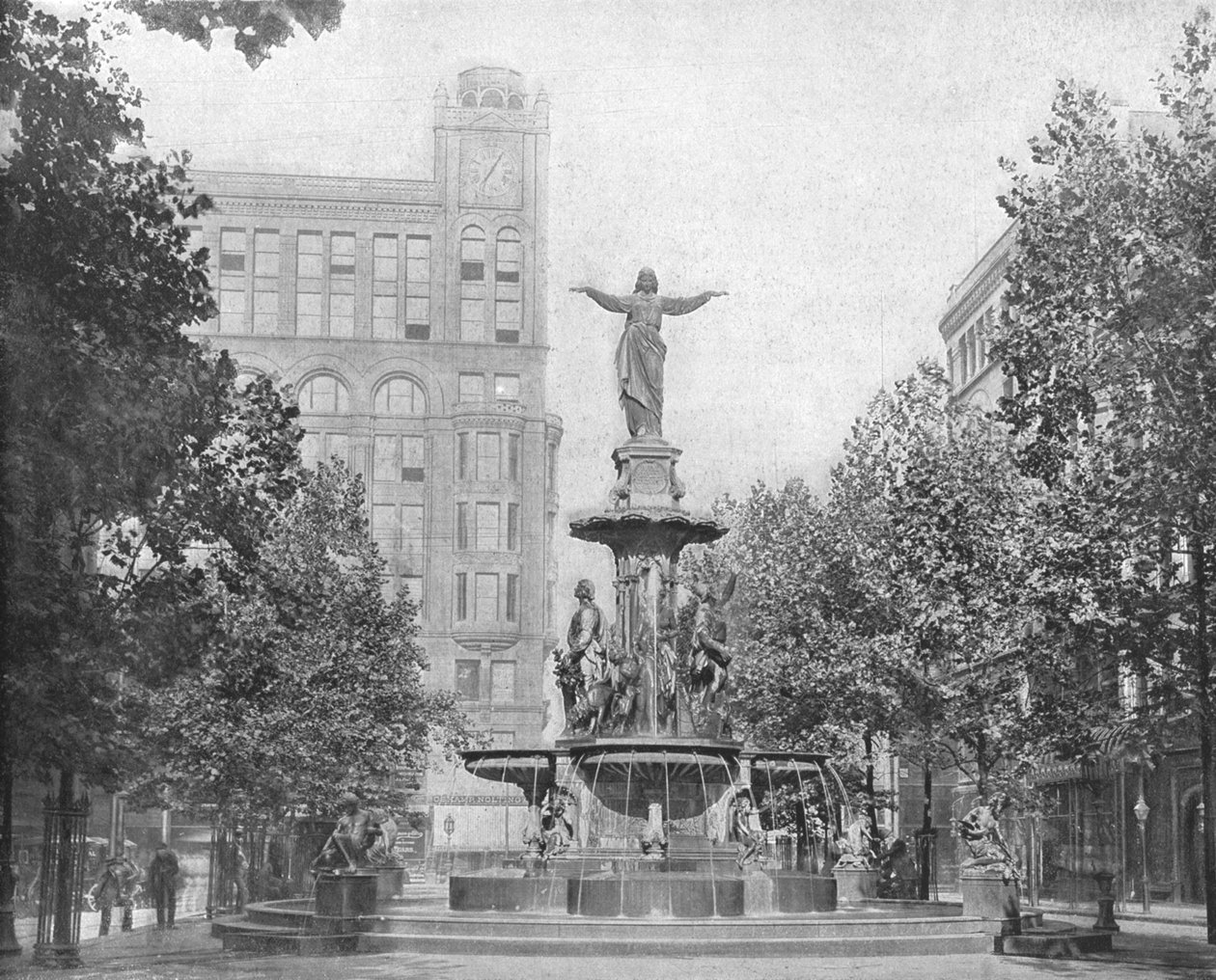 Fountain Square, Cincinnati, Ohio, USA, c1900. tekijältä Unbekannt