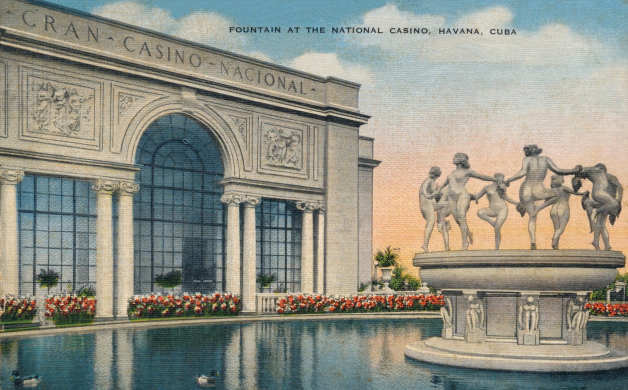 Suihkulähde National Casinolla, Havannassa, Kuubassa, vuodelta 1910 tekijältä Unbekannt