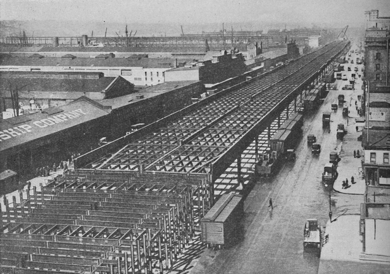 Neljä mailia superrataa ylinopeusajoon New Yorkissa, vuodelta 1935 tekijältä Unbekannt