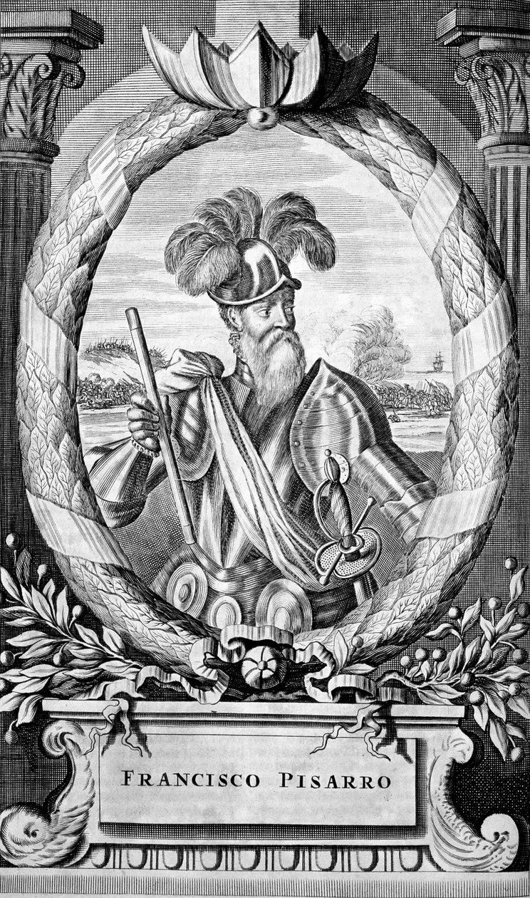 Francisco Pizarro, 1400-luvun espanjalainen valloittaja, 1671 tekijältä Unbekannt