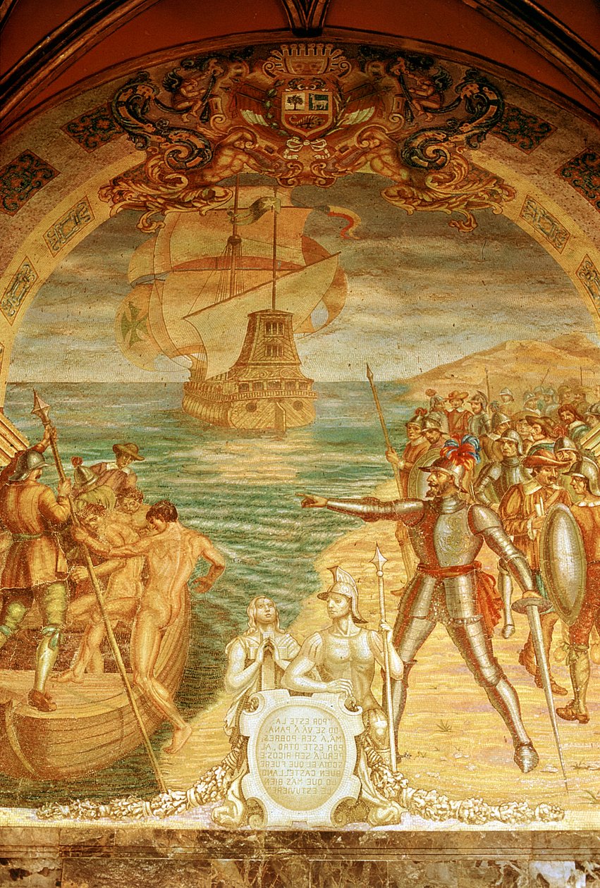 Francisco Pizarro c1478-1541, espanjalainen valloittaja tekijältä Unbekannt