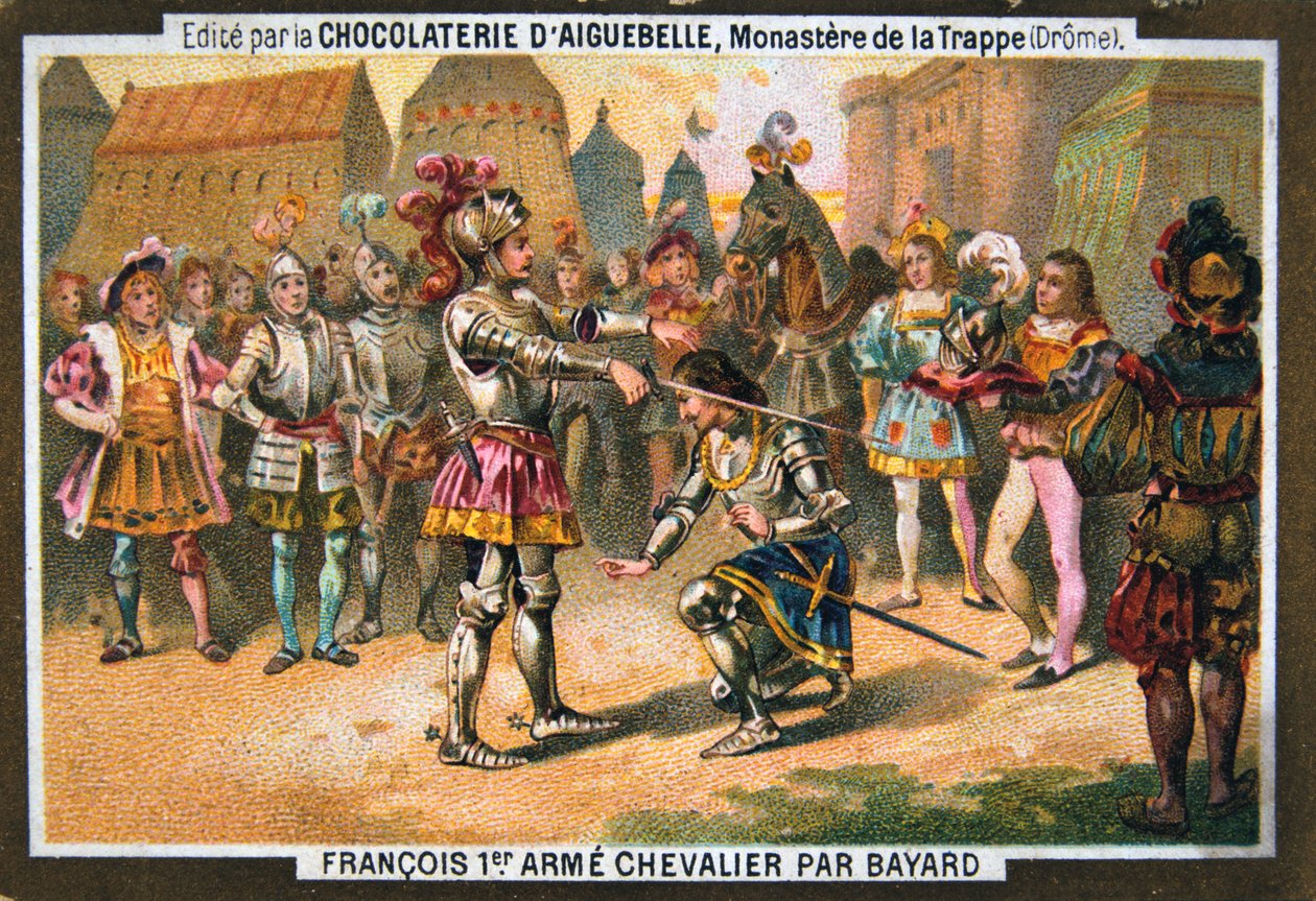 Francois I luo ritari Bayardissa, 1515, 1800-luku tekijältä Unbekannt