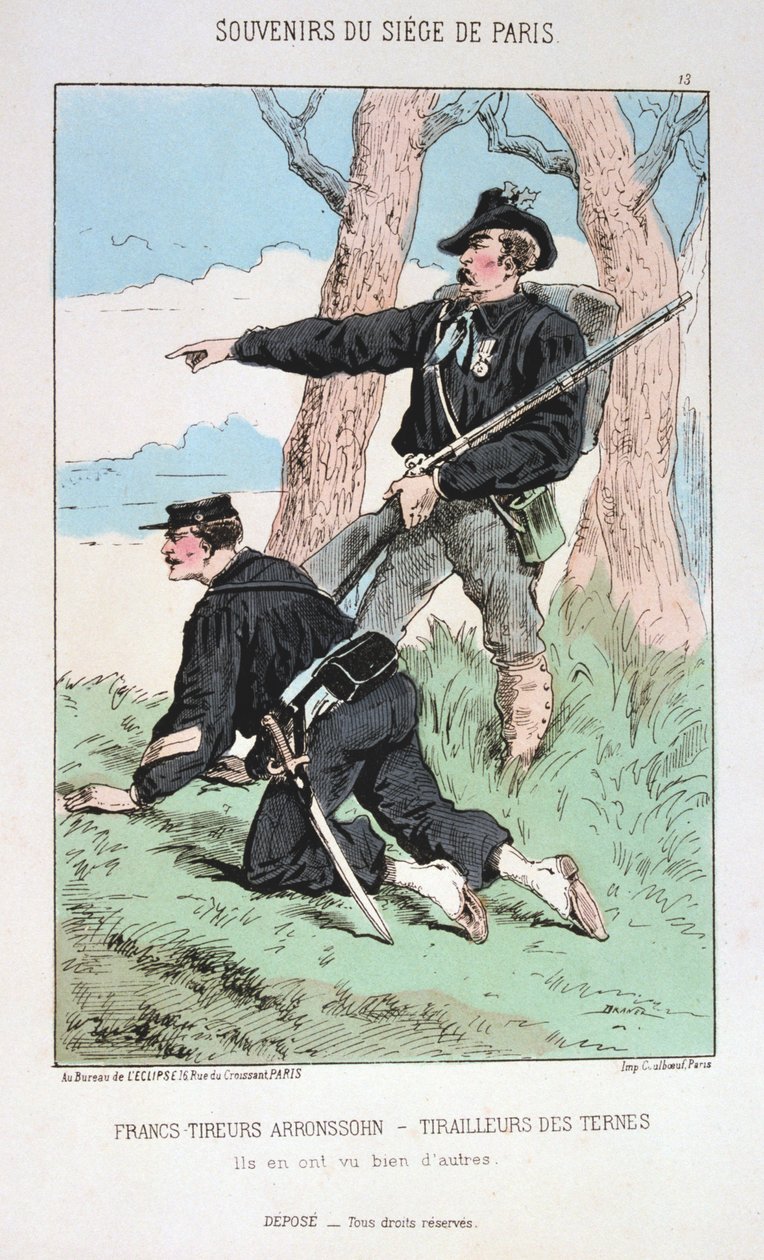 Francs Tireurs Arronssohn - Tirailleurs des Ternes, Pariisin piiritys, 1870-1871 tekijältä Unbekannt