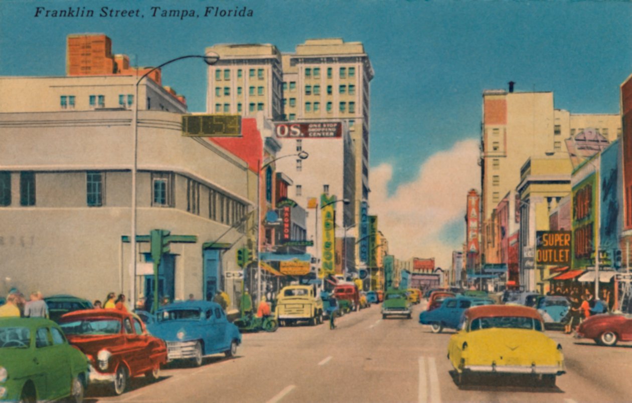 Franklin Street, Tampa, Florida, 1940-luku tekijältä Unbekannt
